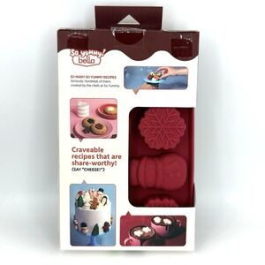 So Yummy Bella 2 Piece Silicone Chocolate Mold Set‎ Holiday Shapes Snowman Santa
